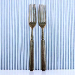 2 - 1847 Rogers Bros Meriden SILVER-PLATE Dinner Forks 7.5"